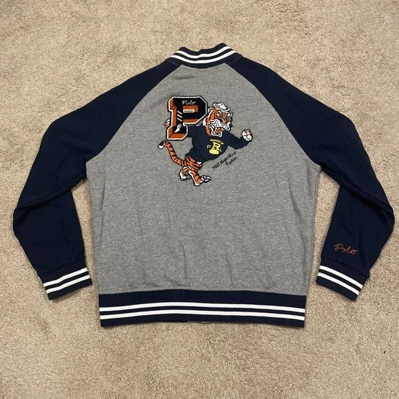 Polo Ralph Lauren Men's Eastern League Champs Tigers Varsity Jacket Bronx Size L - Picture 1 of 5